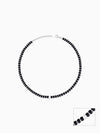 Silver Soul Spirit Black Bead Anklet