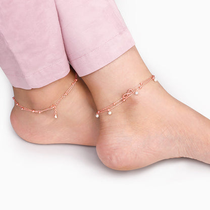 Rose Gold Infinity Grace Anklet
