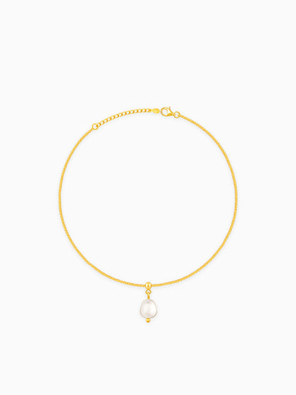 Golden Gentle Pearl Anklet