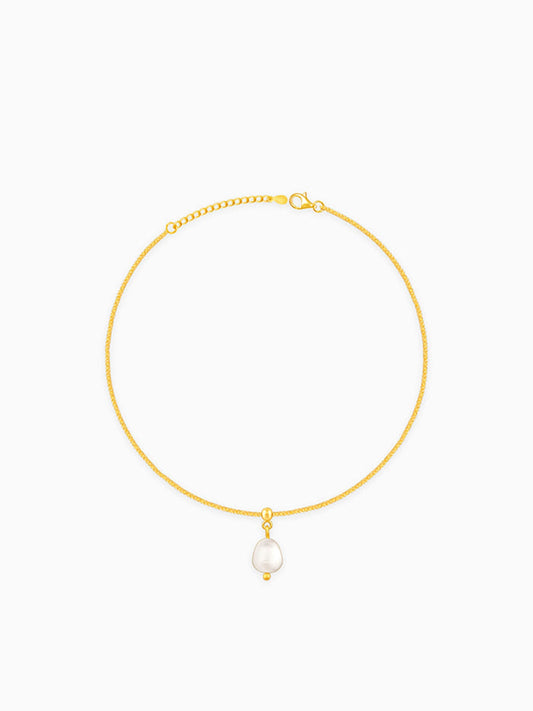 Golden Gentle Pearl Anklet