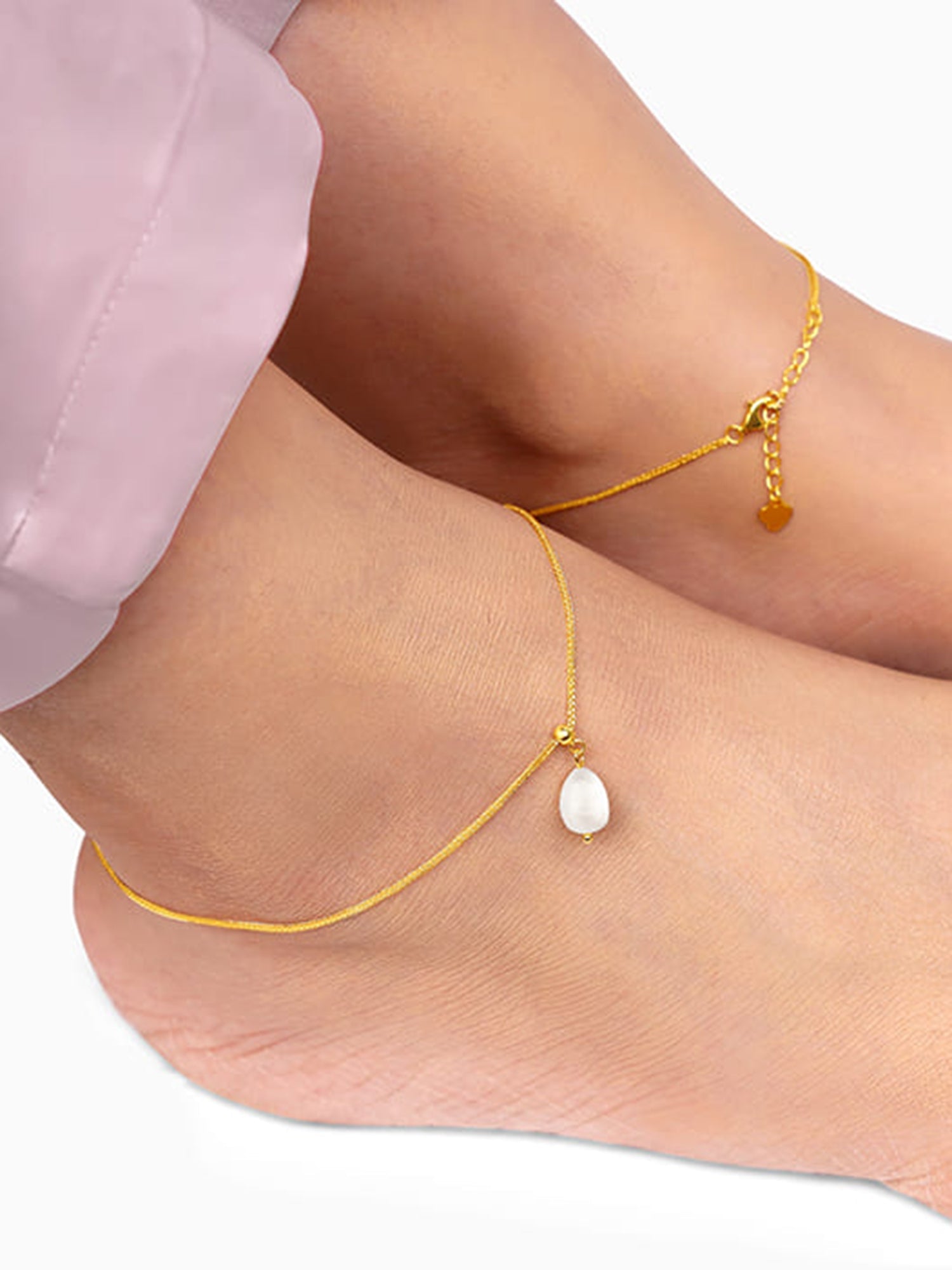 Golden Gentle Pearl Anklet