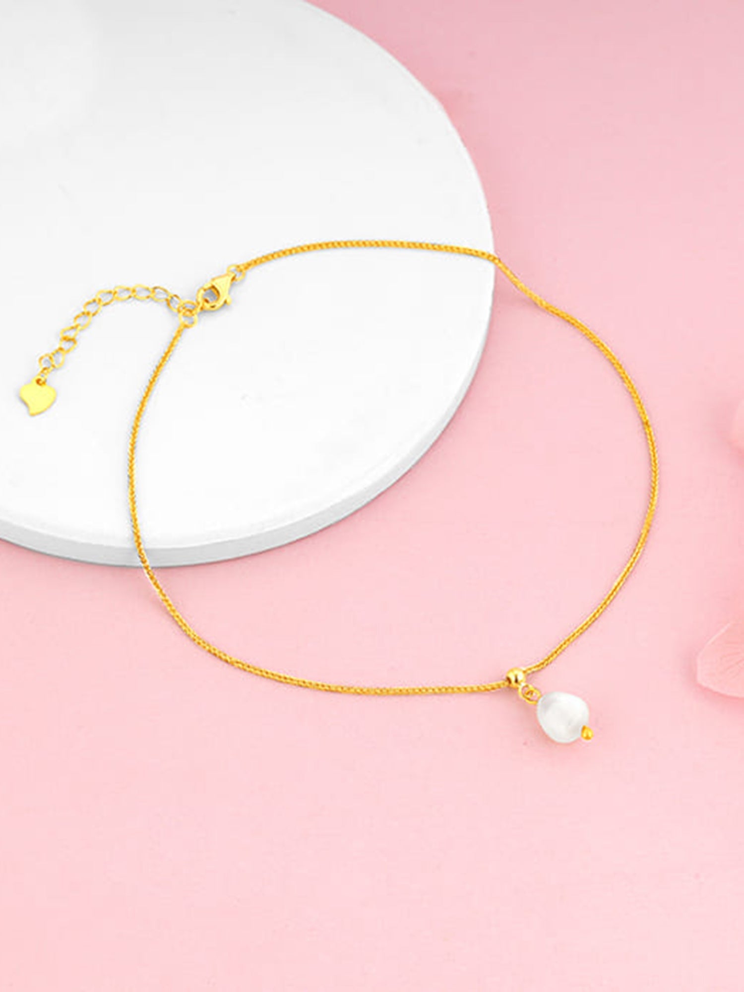 Golden Gentle Pearl Anklet