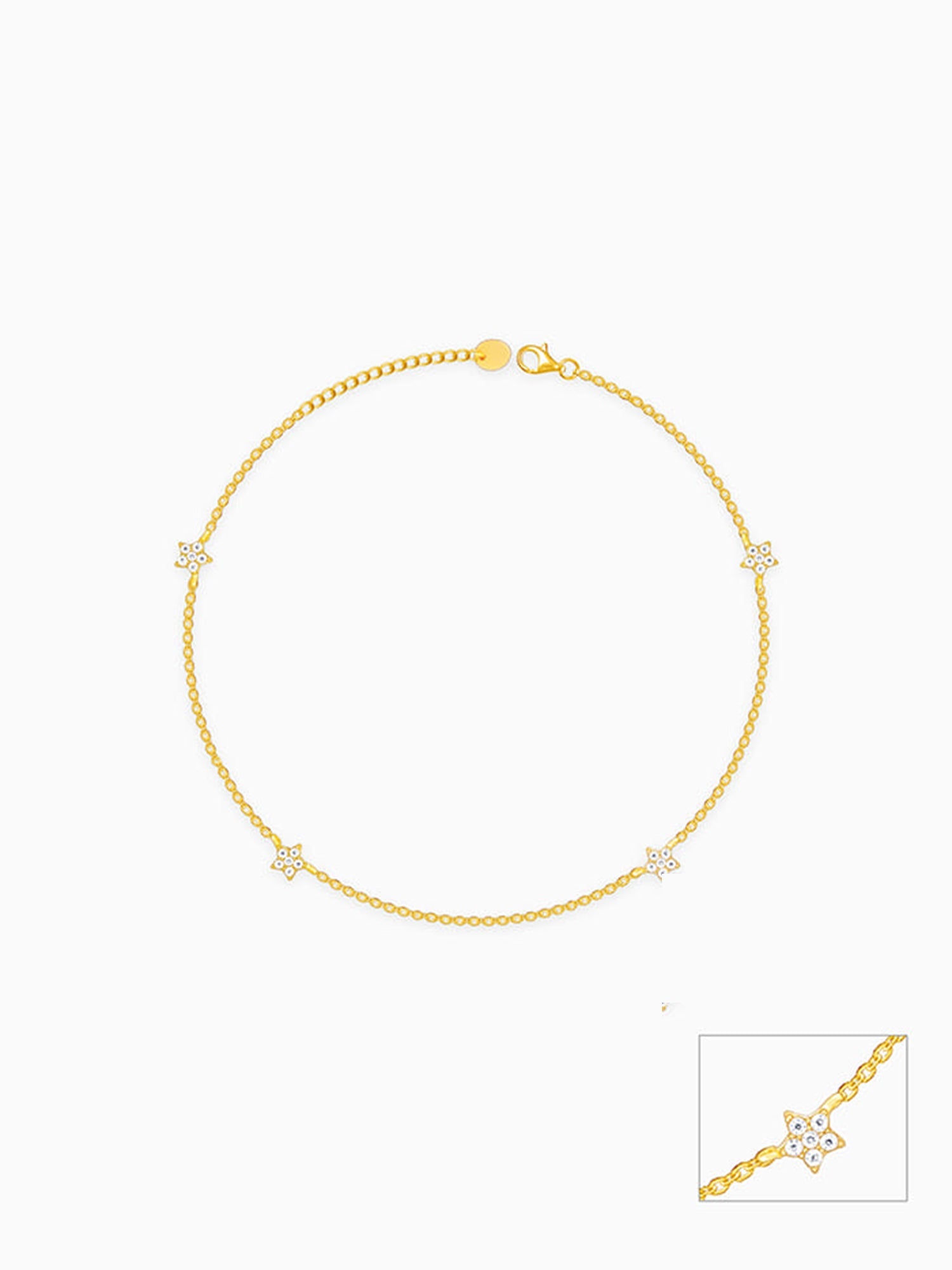 Golden Star Constellation Anklet