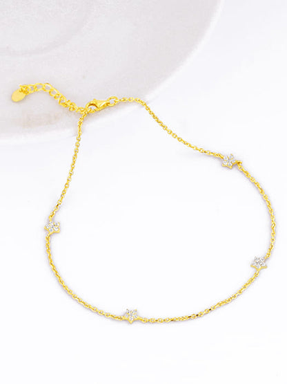 Golden Star Constellation Anklet