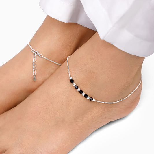 Buy Silver Gypsy Gleams Anklet Online at Best Prices – GIVA