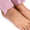 Rose Gold Follow Love Layered Anklet