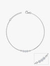 Silver Triple Flora Anklet