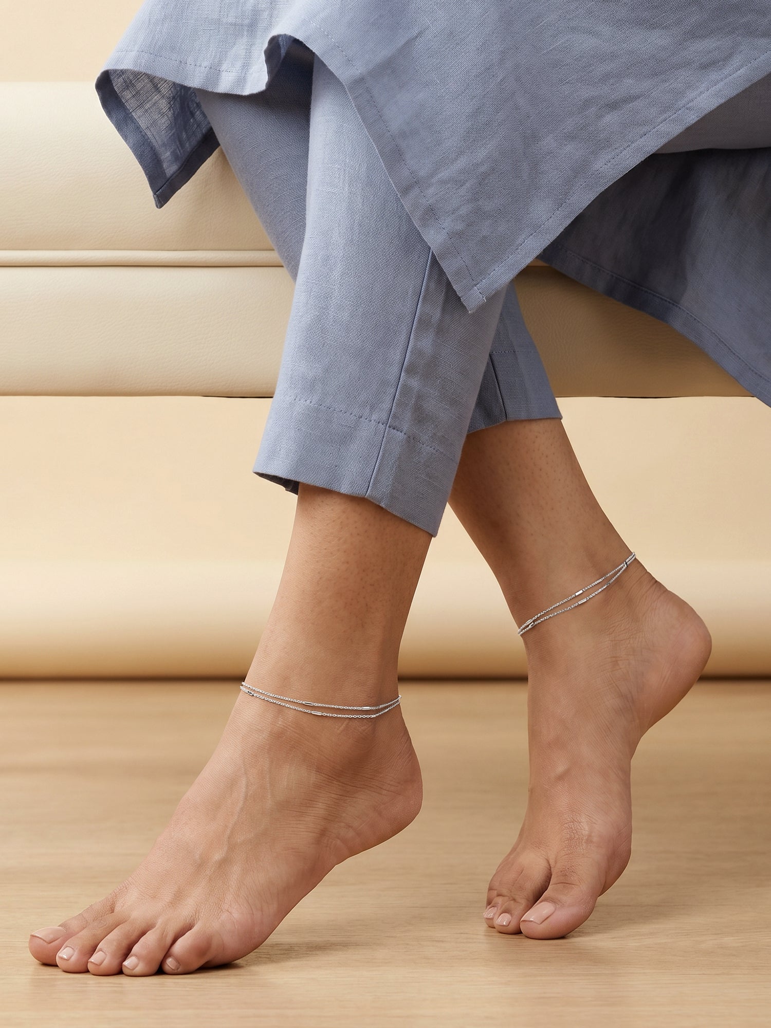 Silver Fantastic Shine Anklet
