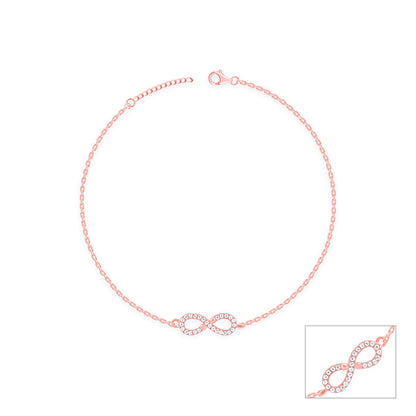 Rose Gold Infinite Charm Anklet