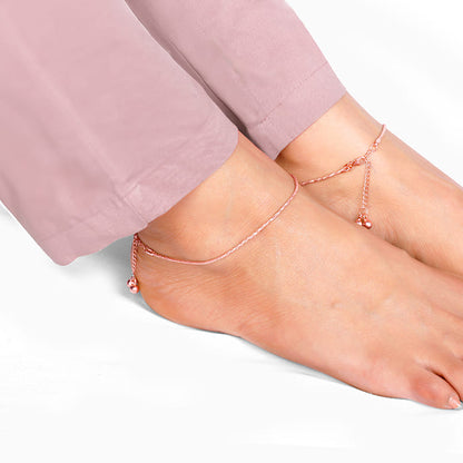 Rose Gold Sparkling Light Anklet