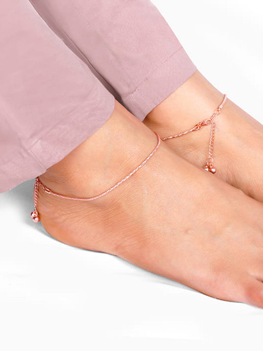 Rose Gold Sparkling Light Anklet