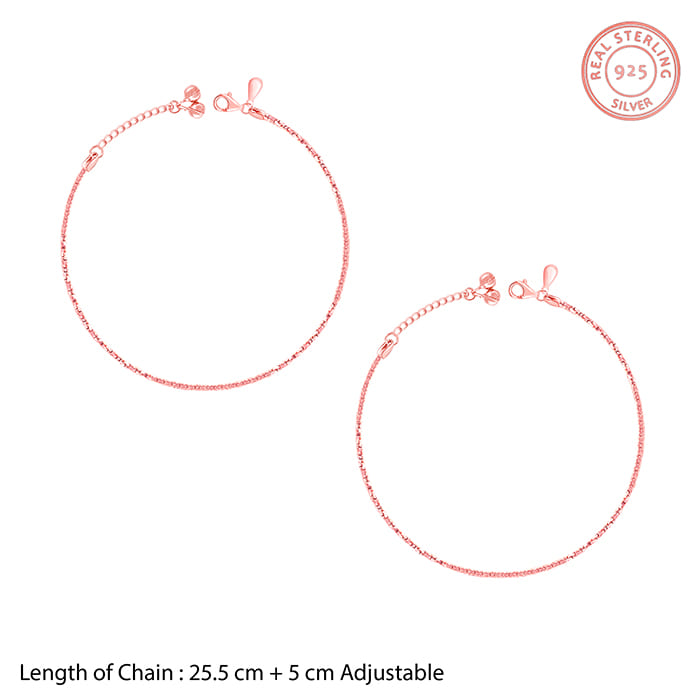 Rose Gold Sparkling Light Anklet