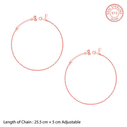 Rose Gold Sparkling Light Anklet