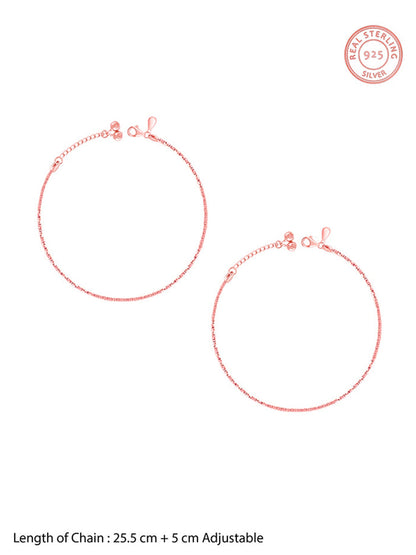 Rose Gold Sparkling Light Anklet