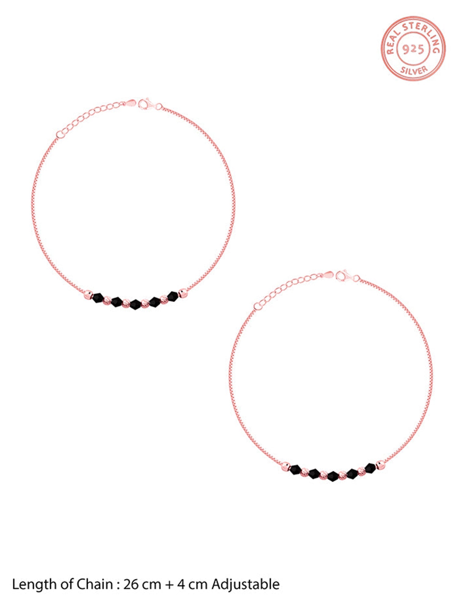 Rose Gold Gypsy Gleams Anklet