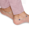 Silver Nazar Na Lage Anklet