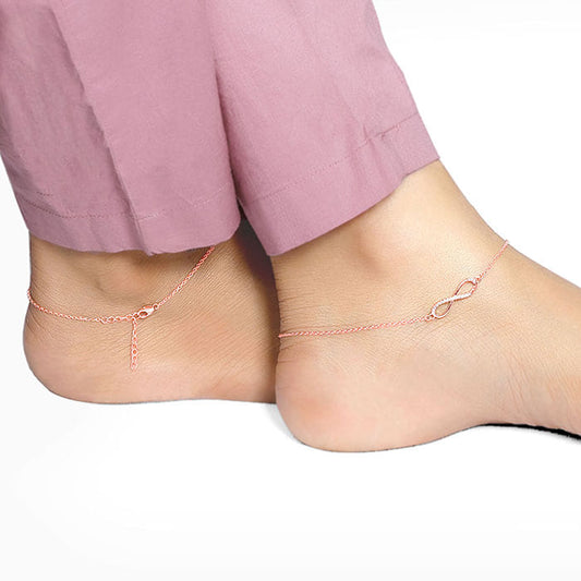 Rose Gold Eternal Loop Anklet