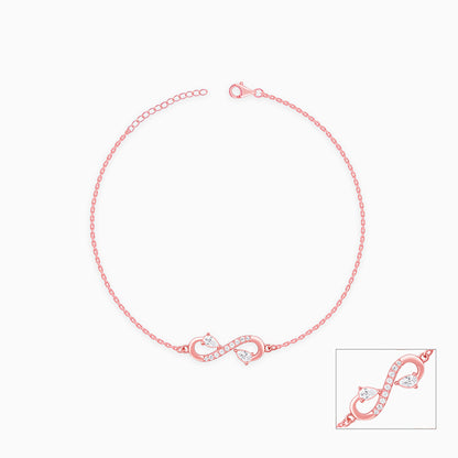Rose Gold Elegant Infinity Anklet