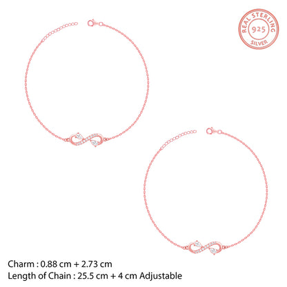 Rose Gold Elegant Infinity Anklet