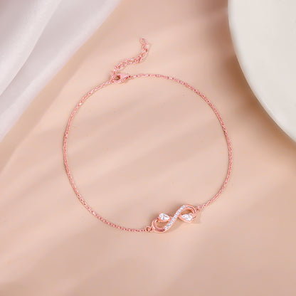 Rose Gold Elegant Infinity Anklet