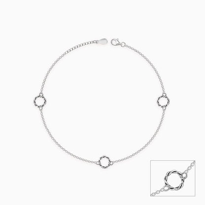 Silver Classy Encircled Anklet