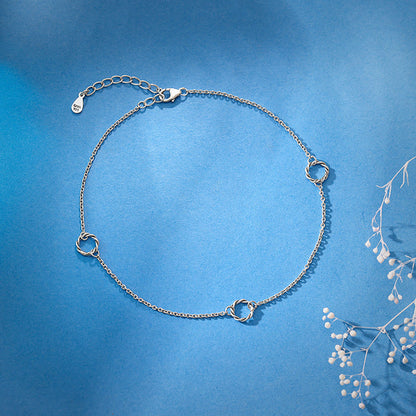 Silver Classy Encircled Anklet