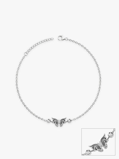 Silver Gypsy Butterfly Anklet