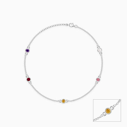 Silver Whisper Glow Anklet