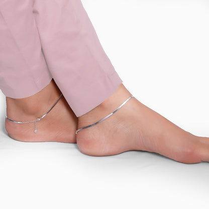 Silver Silver Aura Anklet