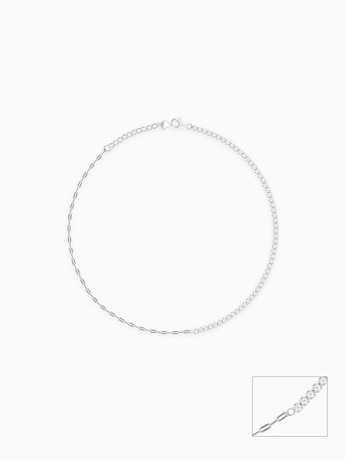 Silver Soft Glow Anklet