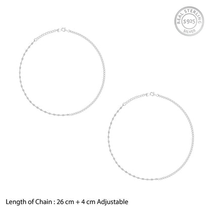 Silver Soft Glow Anklet