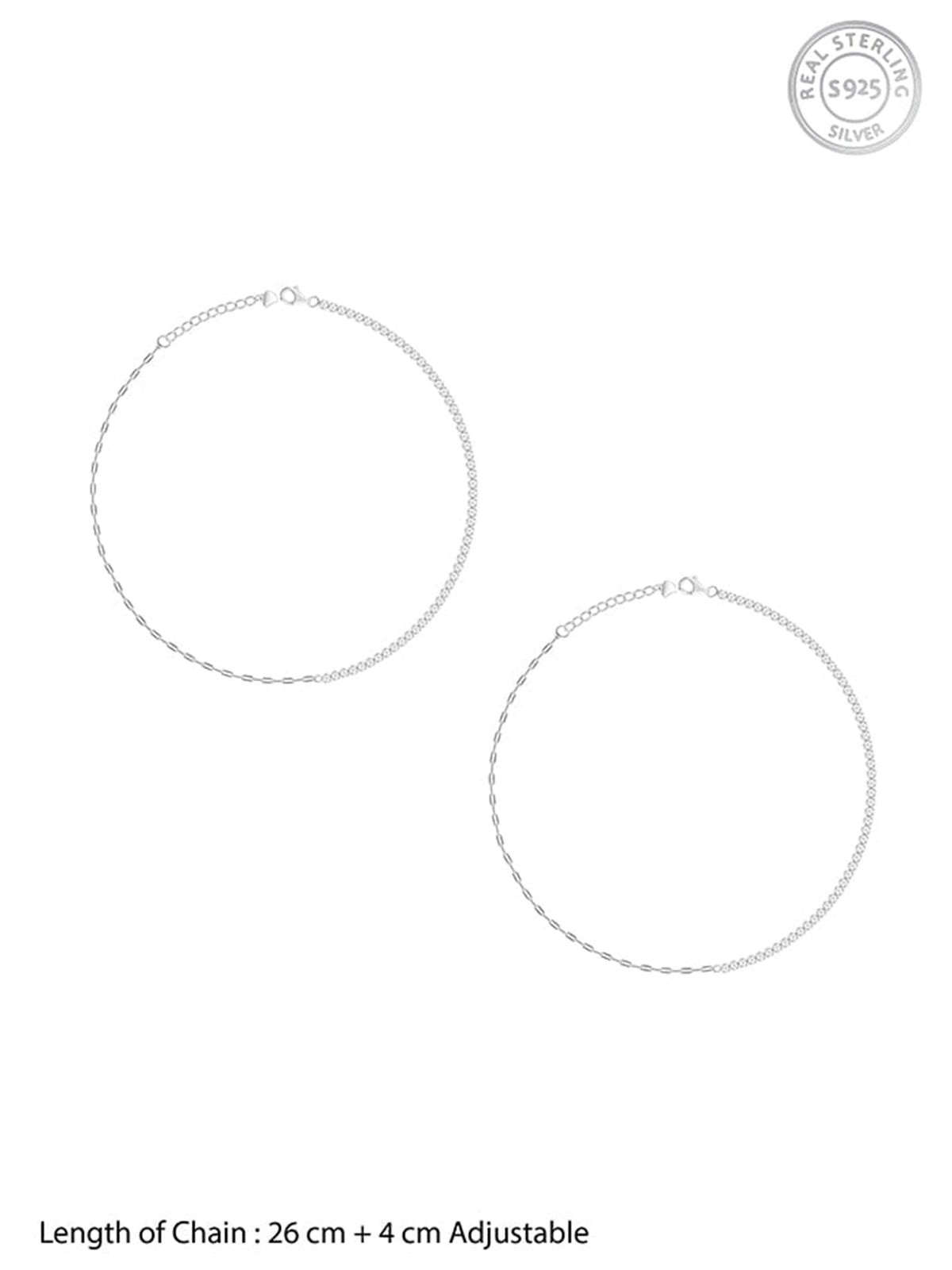 Silver Soft Glow Anklet