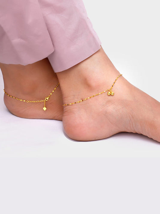 Golden Moonlit Grace Anklet