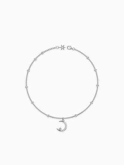 Silver Celestial Loop Anklet