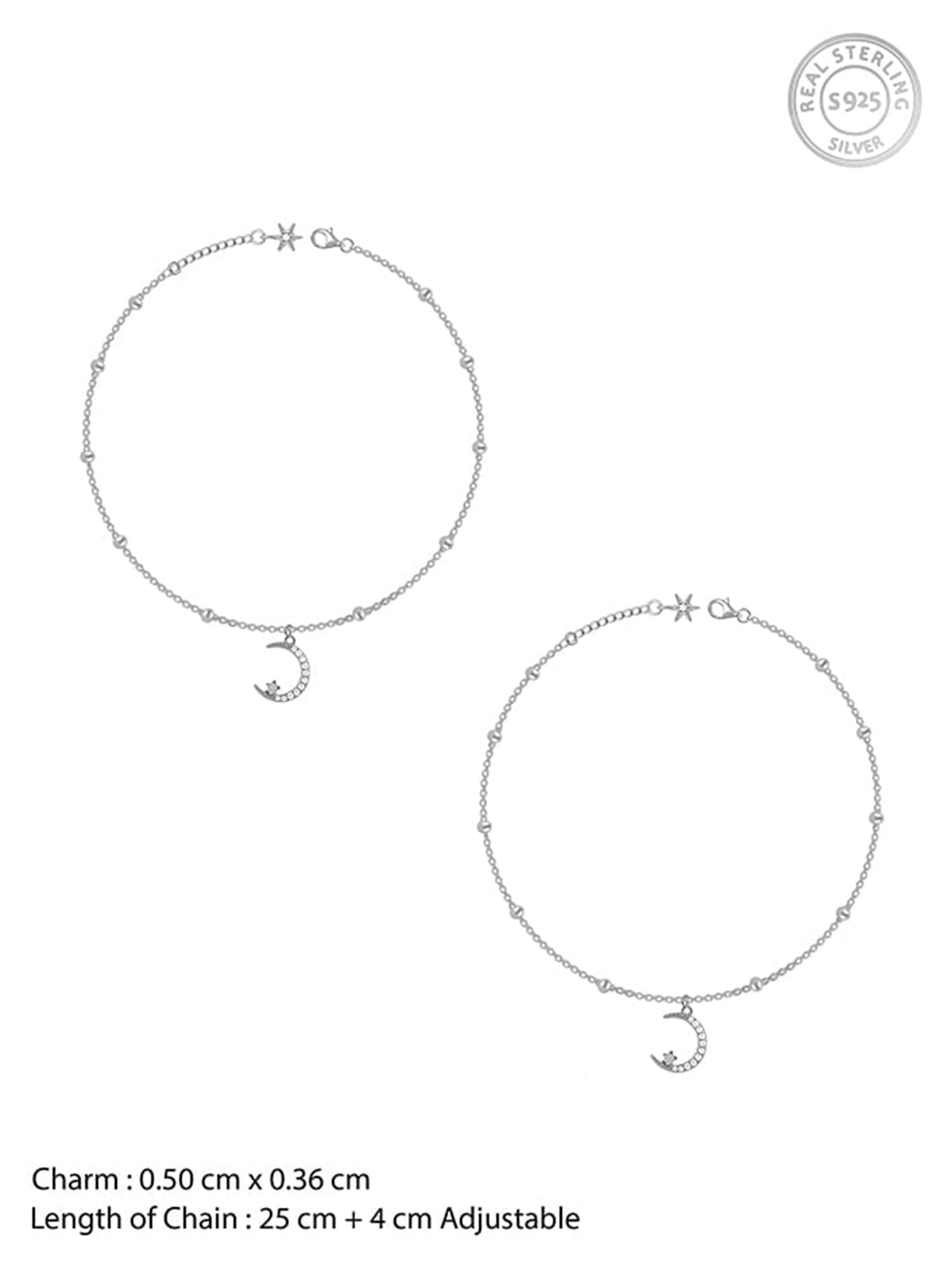 Silver Celestial Loop Anklet