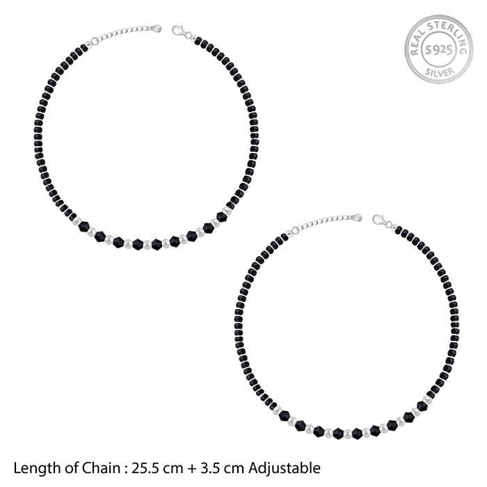 Silver Celestial Beads Anklet - view 4