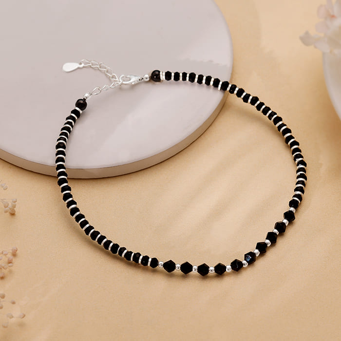 Silver Celestial Beads Anklet - view 3