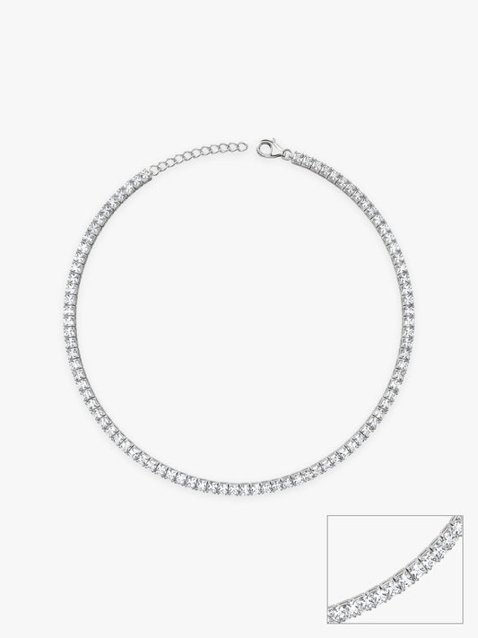 Silver Classic Tennis Anklet
