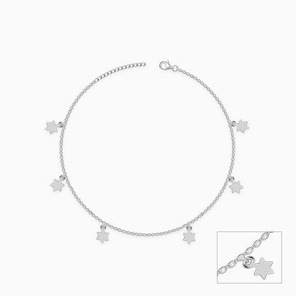 Silver Star Moment Anklet