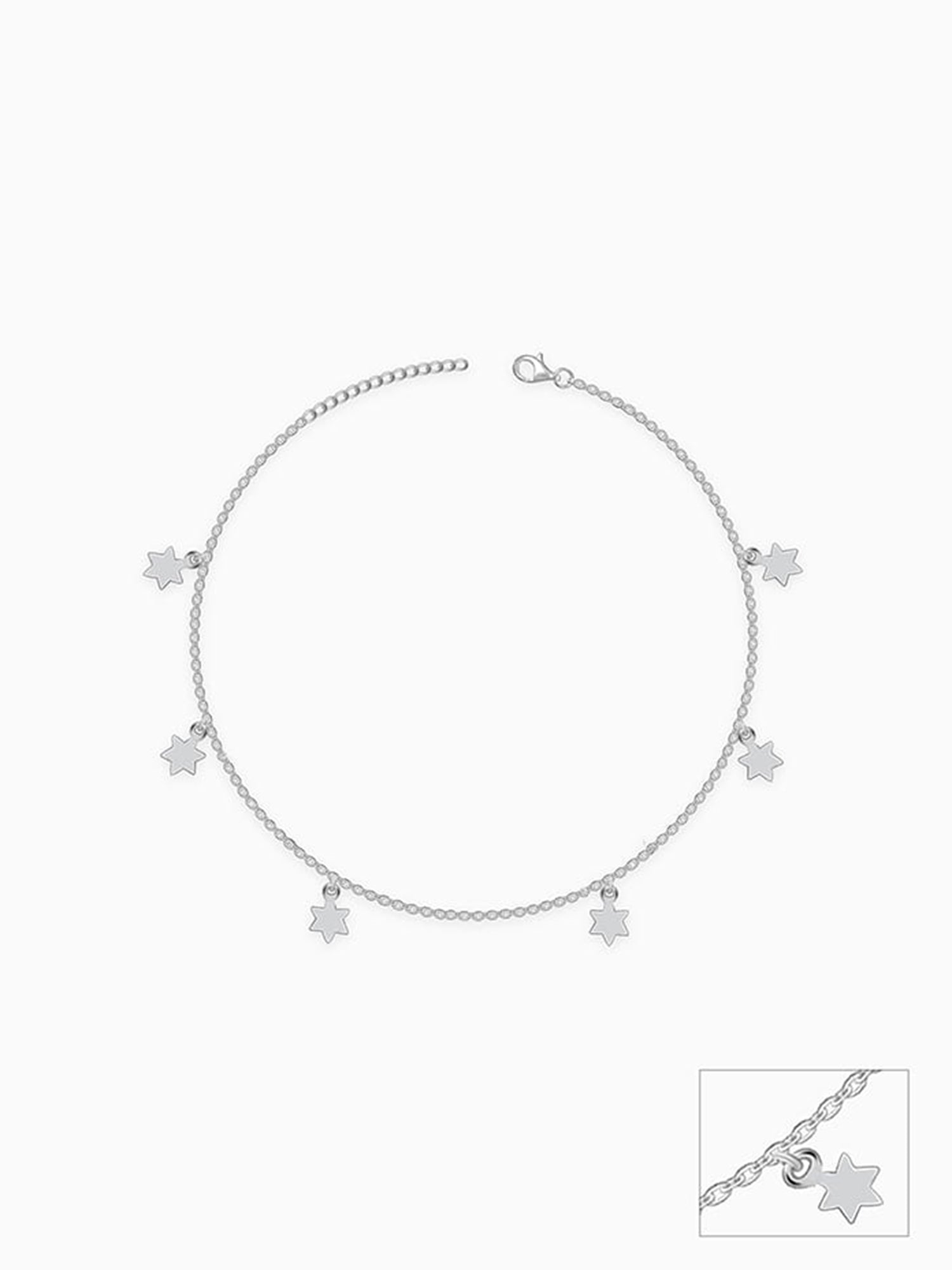 Silver Star Moment Anklet