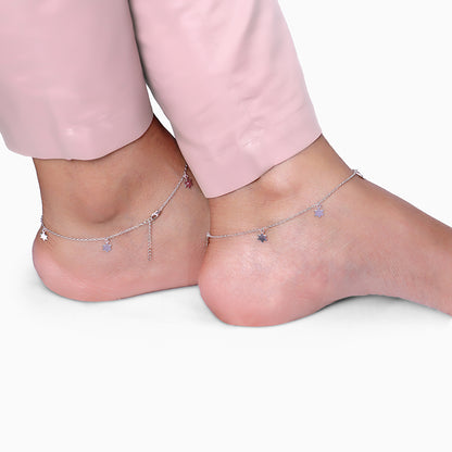 Silver Star Moment Anklet