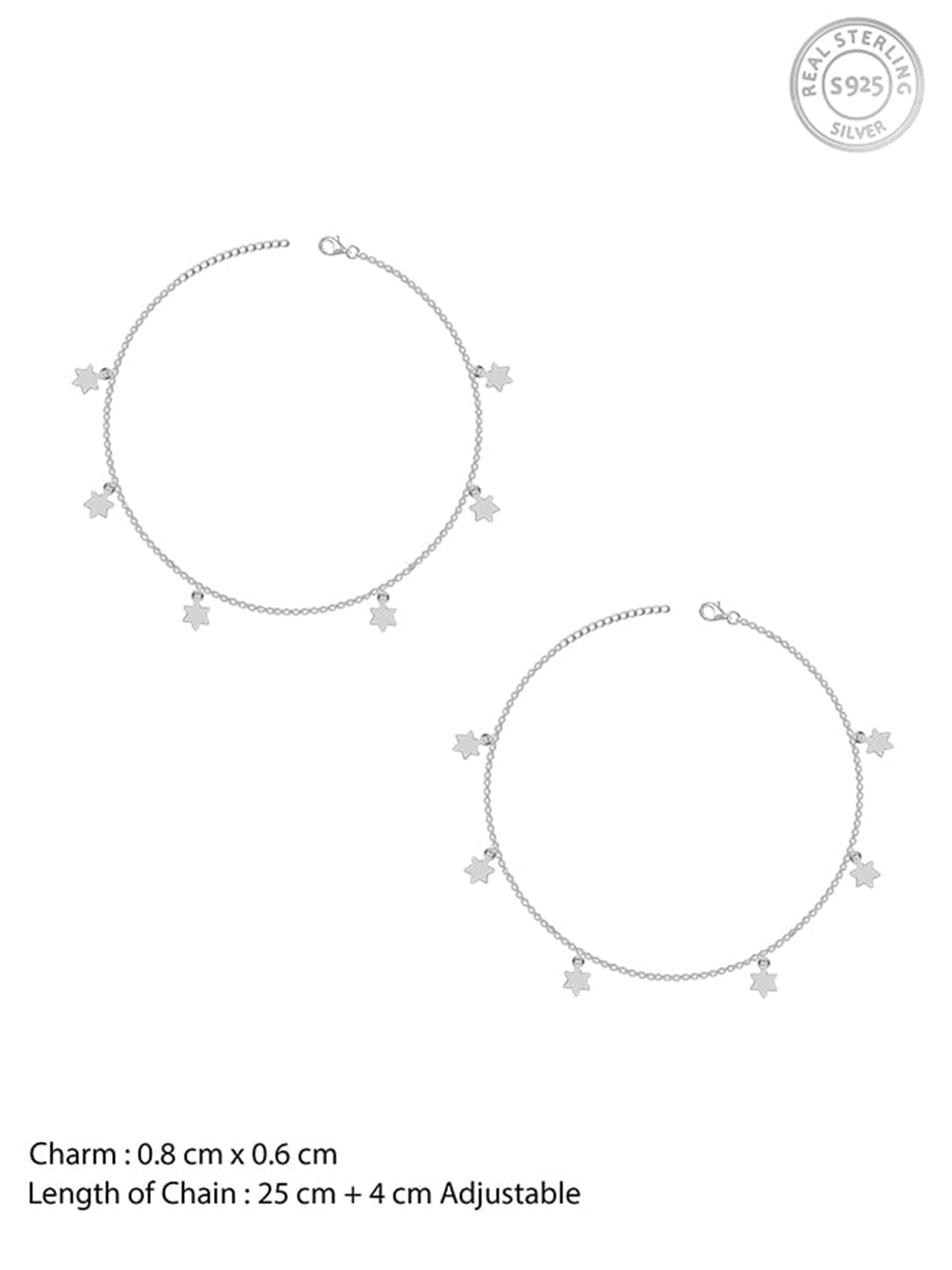 Silver Star Moment Anklet