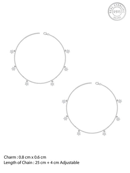 Silver Star Moment Anklet