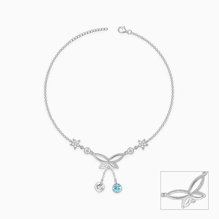 Silver Be A Butterfly Anklet - view 3