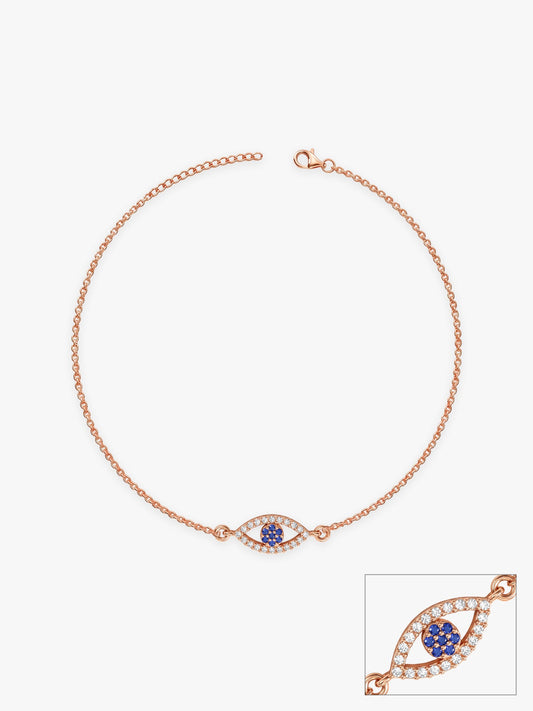 Rose Gold The Evil Eye Anklet