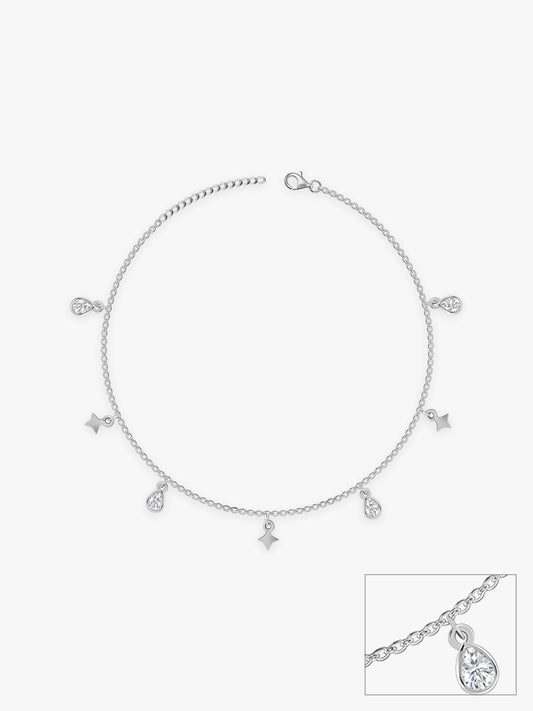 Silver Star Magic Anklet