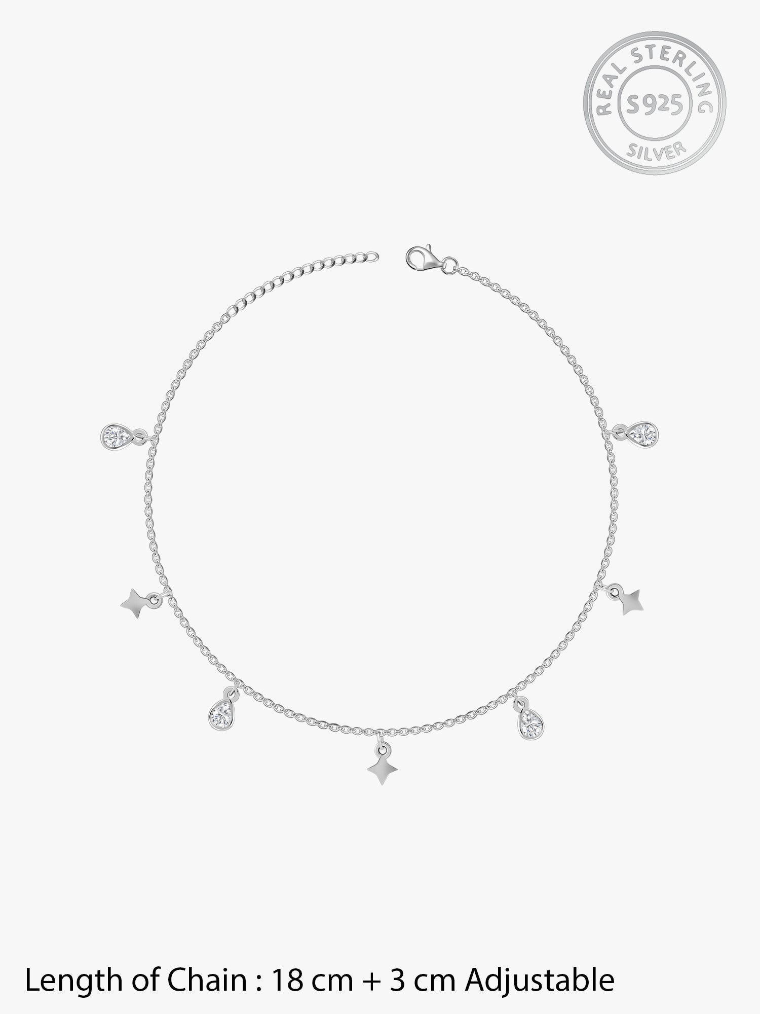Silver Star Magic Anklet