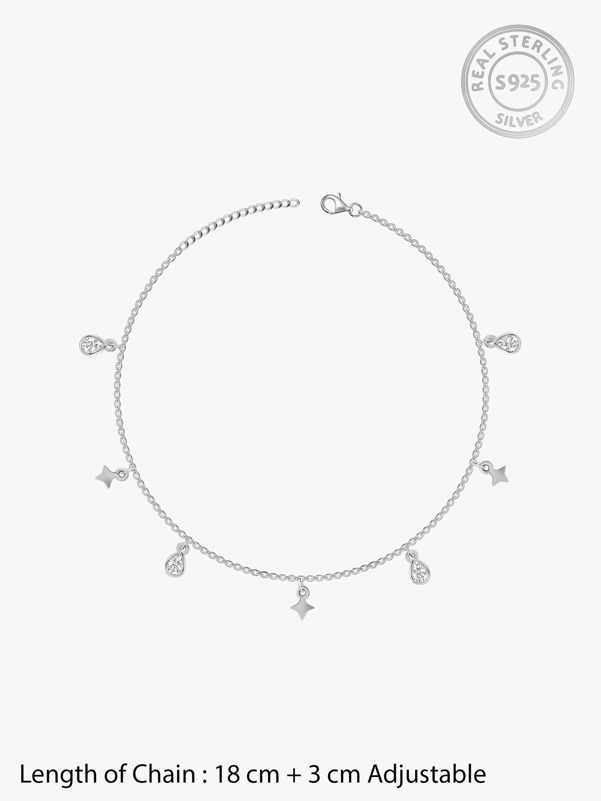 Silver Star Magic Anklet