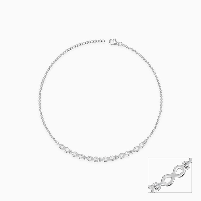 Silver Infinite Joy Anklet - view 3