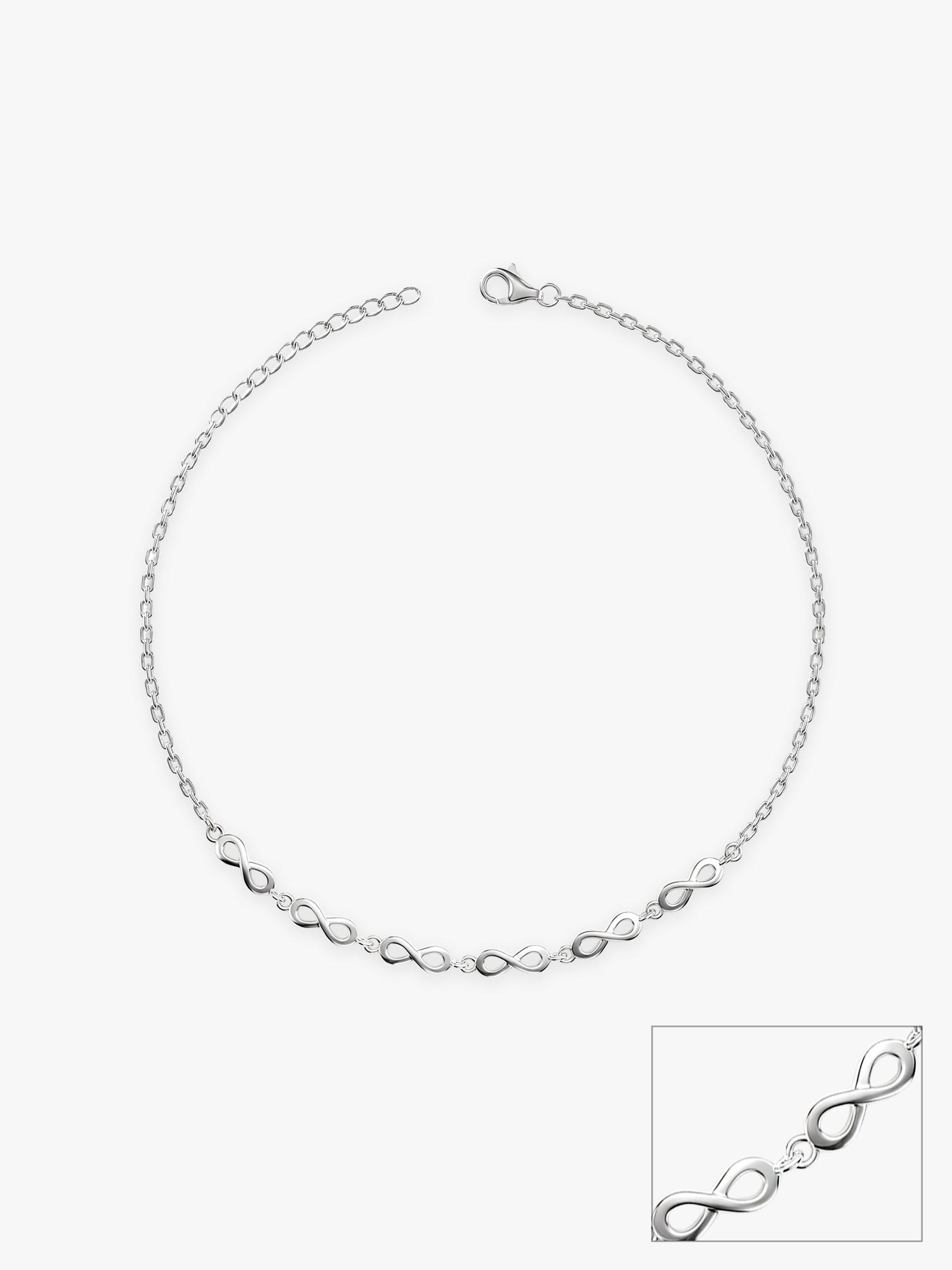 Silver Infinite Joy Anklet